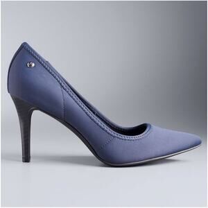 Simply Vera Vera Wang Stevie Navy Blue Heels Padded Insole Women's 8.5M